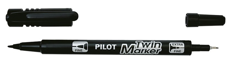 4912-001 popisovač dvouhrotý černý,   (4090-001)