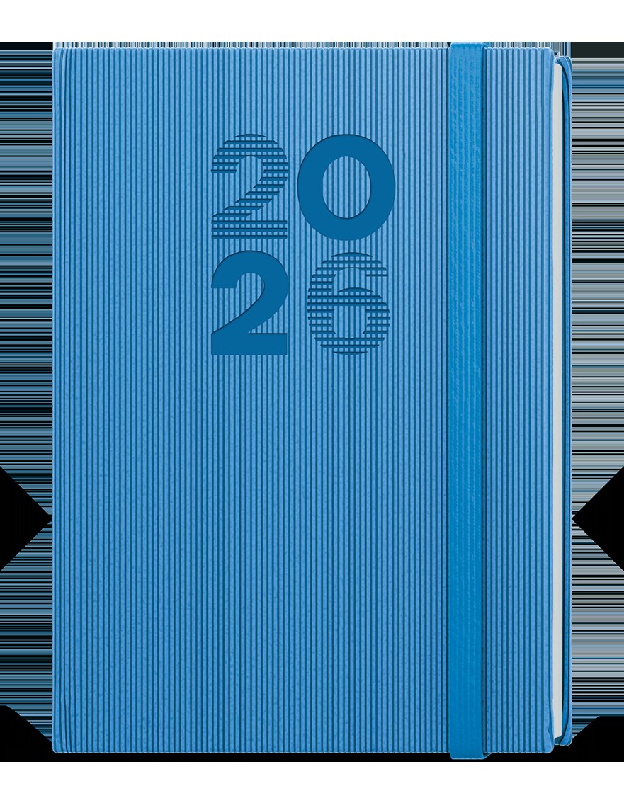 *B26  BDD23-1-26  Denní diář - David - Vigo - A5 - modrá , modrá gumička
