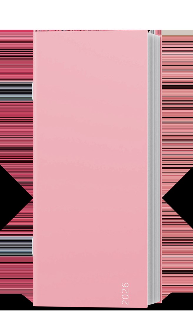 *B26  BMB9-3-26  Měsíční diář - Božka - lamino - Růžová , transparentní obal