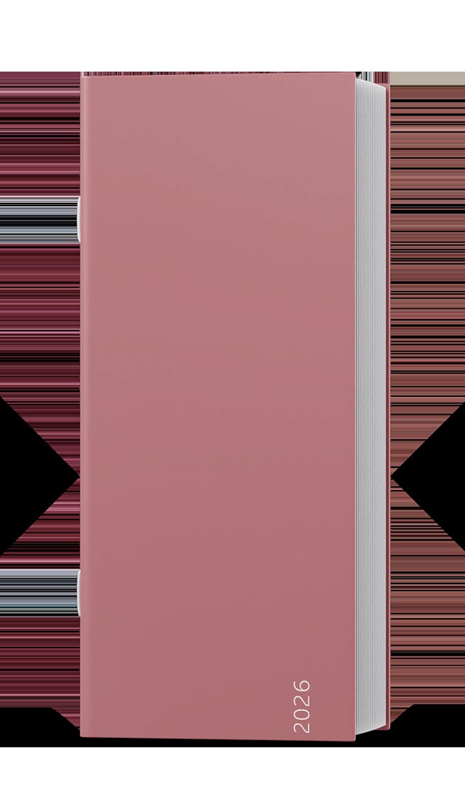 *B26  BMB9-4-26  Měsíční diář - Božka - lamino - Starorůžová , transparentní obal