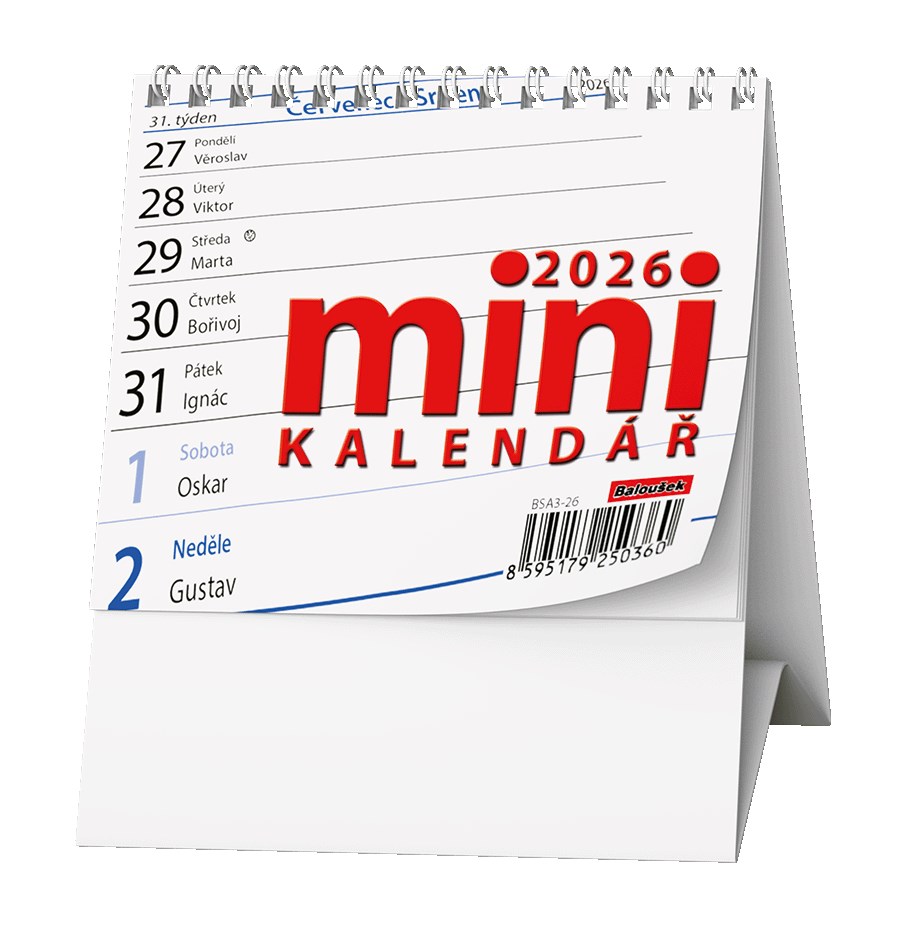 *B26  BSA3-26  MINI kalendář