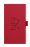 *B26  BTJ19-6-26  Týdenní diář - Jakub - Deny - kapesní - červená , poutko červené