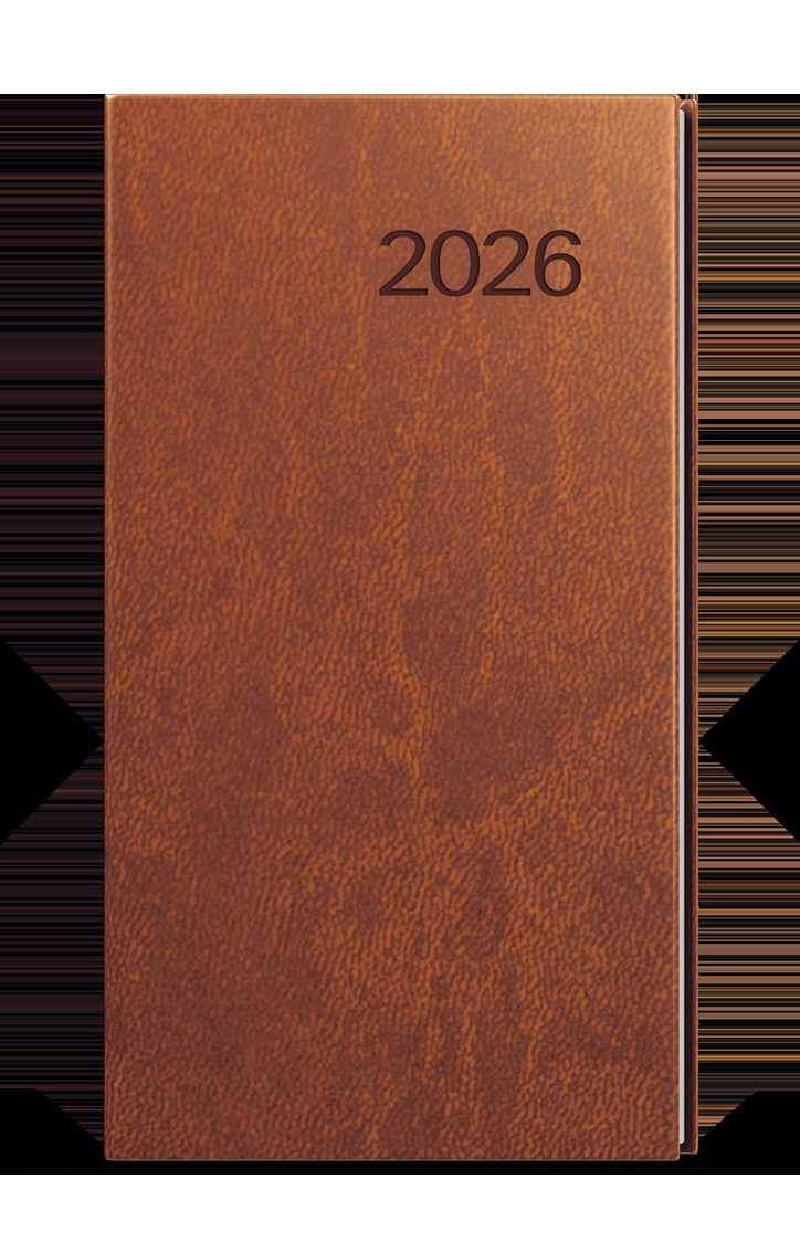 *B26  BTJ6-7-26  Týdenní diář - Jakub - Vivella - kapesní - hnědá
