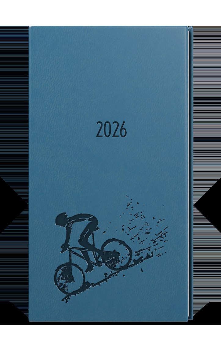 *B26  BTJ61-25-26  Týdenní diář - Jakub - Vivella s ražbou - kapesní -  petrolejová - Kolo