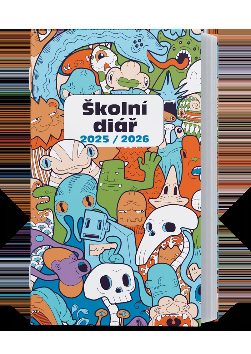 *B26  BTK9-4-26  Týdenní diář  - Kamil - Lamino  - Monstra , kalendárium září 2025 - srpen 2026