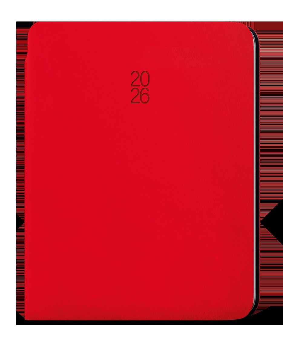 *B26  BTO16-6-26  Týdenní diář - Oskar - Softy - A5 - červená , možnost vložení propisky