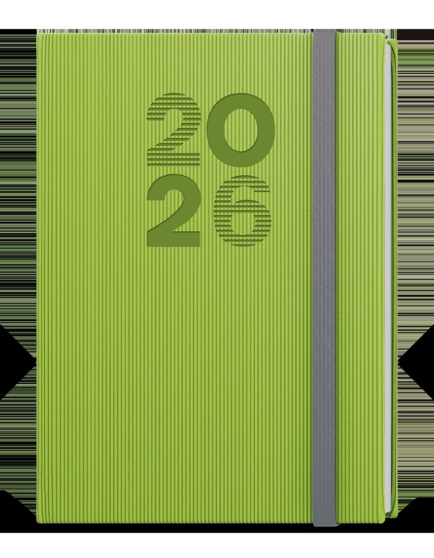 *B26  BTO23-5-26  Týdenní diář - Oskar - Vigo - A5 - zelená , šedá gumička