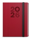 *B26  BTO23-6-26  Týdenní diář - Oskar - Vigo - A5 - červená , černá gumička