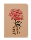 *B26  BTO4-1-26  Týdenní diář - Oskar - Kraft - A5 - Růže , kraftový papír