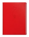 *B26  BTO61-6-26  Týdenní diář - Oskar - Vivella s ražbou - A5 - červená - Srdce