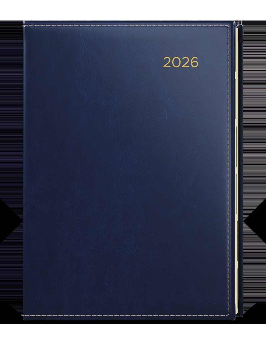 *B26  BTOk17-1-26  Týdenní diář - Oskar - Premier - A5 - modrá , krémový papír