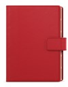 *B26  BTOk38-6-26  Týdenní diář - Oskar - Elite - A5 - červená , krémový papír, poutko, magnetická přezka
