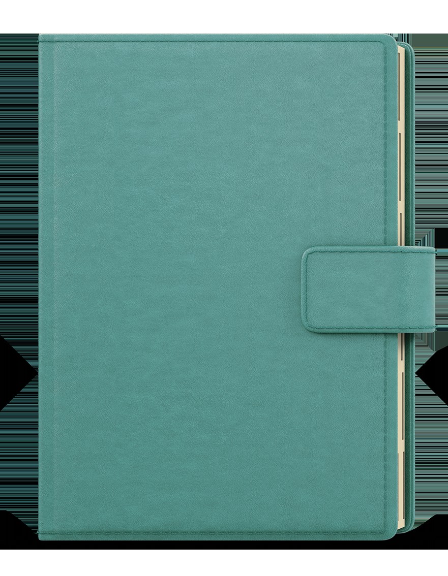 *B26  BTOk38-8-26  Týdenní diář - Oskar - Elite - A5 - tyrkysová , krémový papír, poutko, magnetická přezka