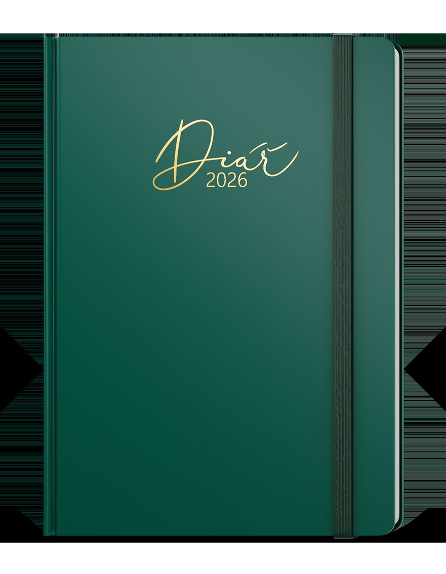 *B26  BTP8-5-26  Týdenní diář - Prokop - Luxi - B6 - zelená , nepoškrabatelné matné lamino