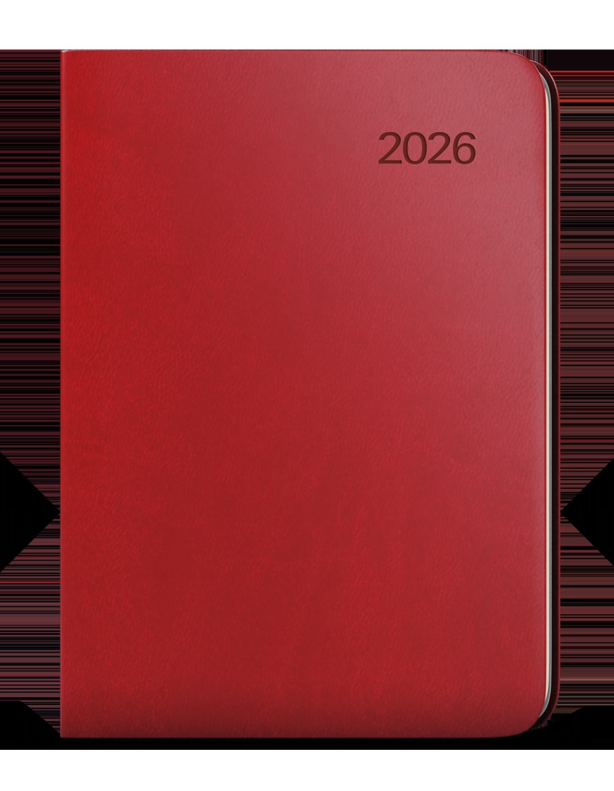 *B26  BTZ6-3-26  Týdenní diář - Zoro - Vivella - A5 - bordó , kulaté rohy