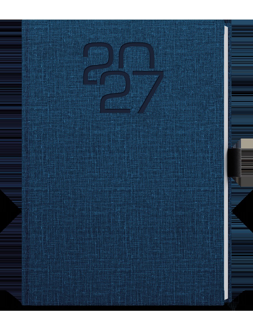 *B27  BDD27-1-27  Denní diář - David - Fabric - A5 - modrá
