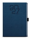 *B27  BDD27-1-27  Denní diář - David - Fabric - A5 - modrá