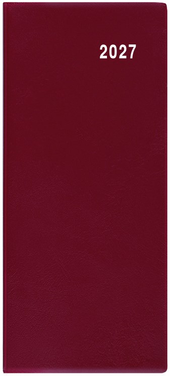 *B27  BMB1-3-27  Měsíční diář - Božka - PVC - bordó