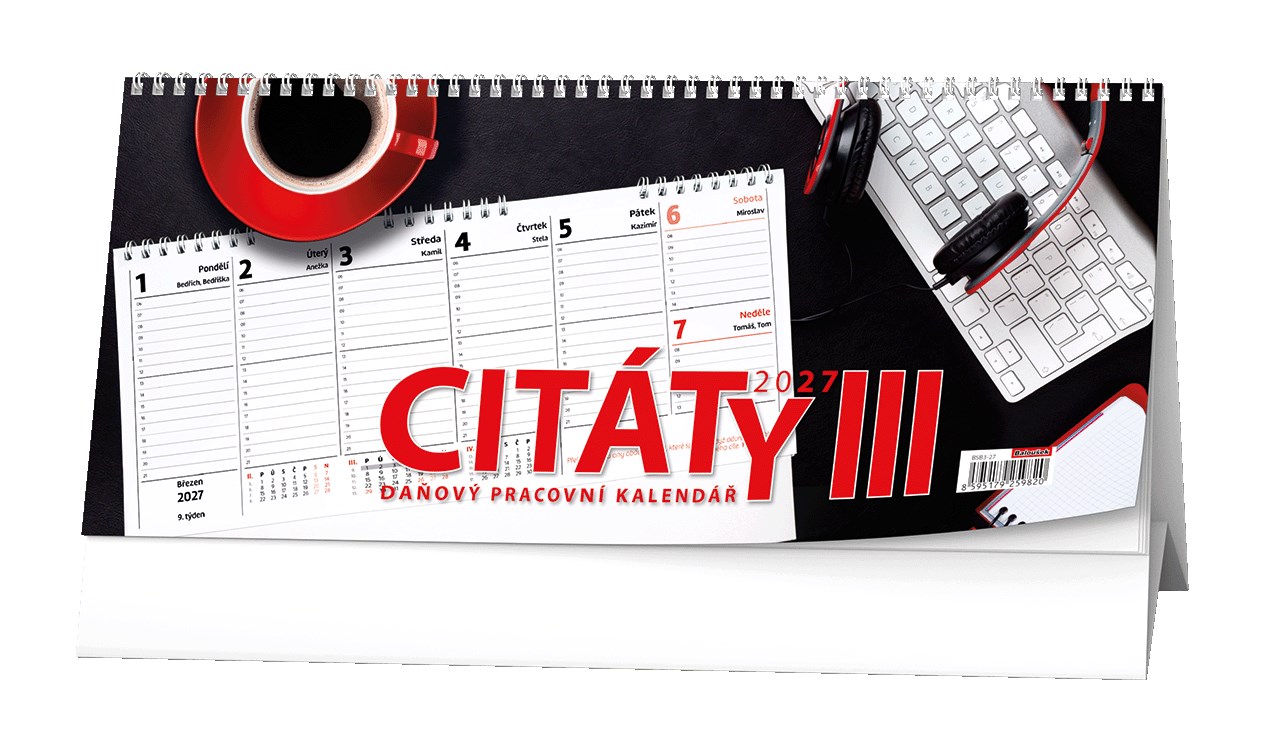 *B27  BSB3-27  Stolní kalendář - Pracovní kalendář CITÁTY III