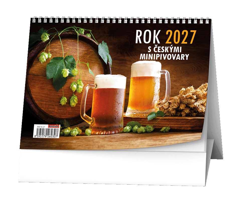 *B27  BSE10-27  Stolní kalendář - Rok 2027 s českými minipivovary
