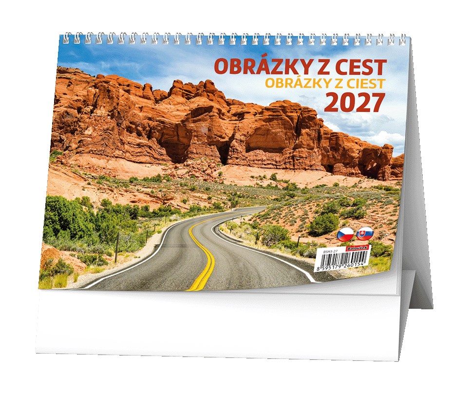 *B27  BSH3-27  Stolní kalendář - Obrázky z cest
