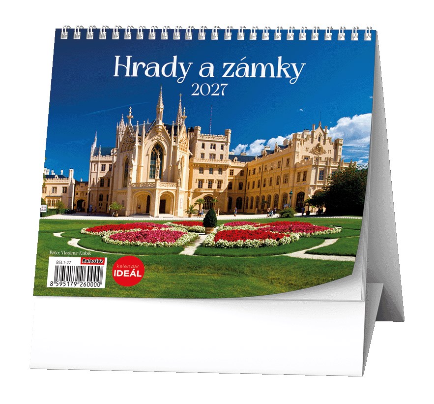 *B27  BSL1-27  Stolní kalendář - IDEÁL - Hrady a zámky