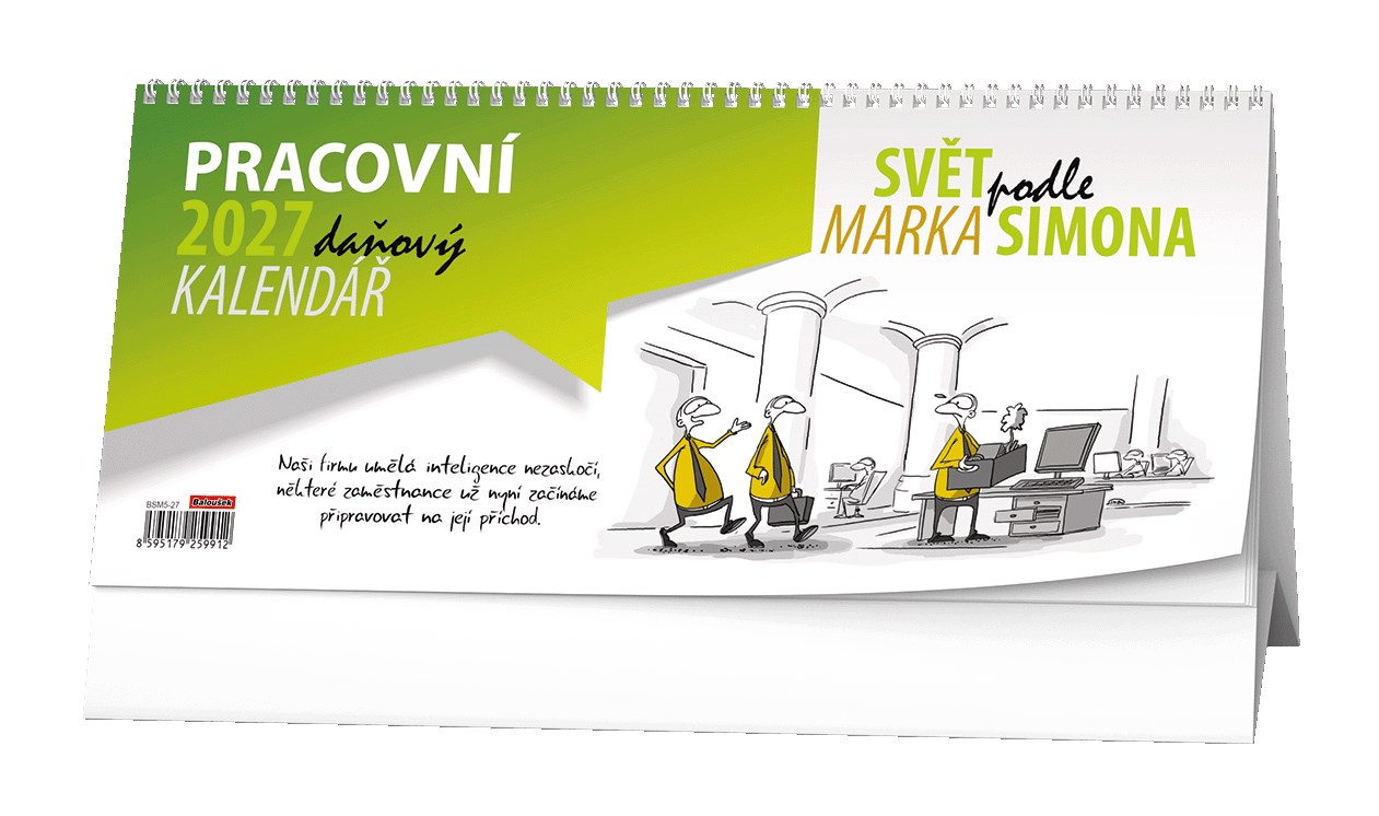 *B27  BSM5-27  Stolní kalendář - Pracovní daňový kalendář - Svět podle Marka Simona