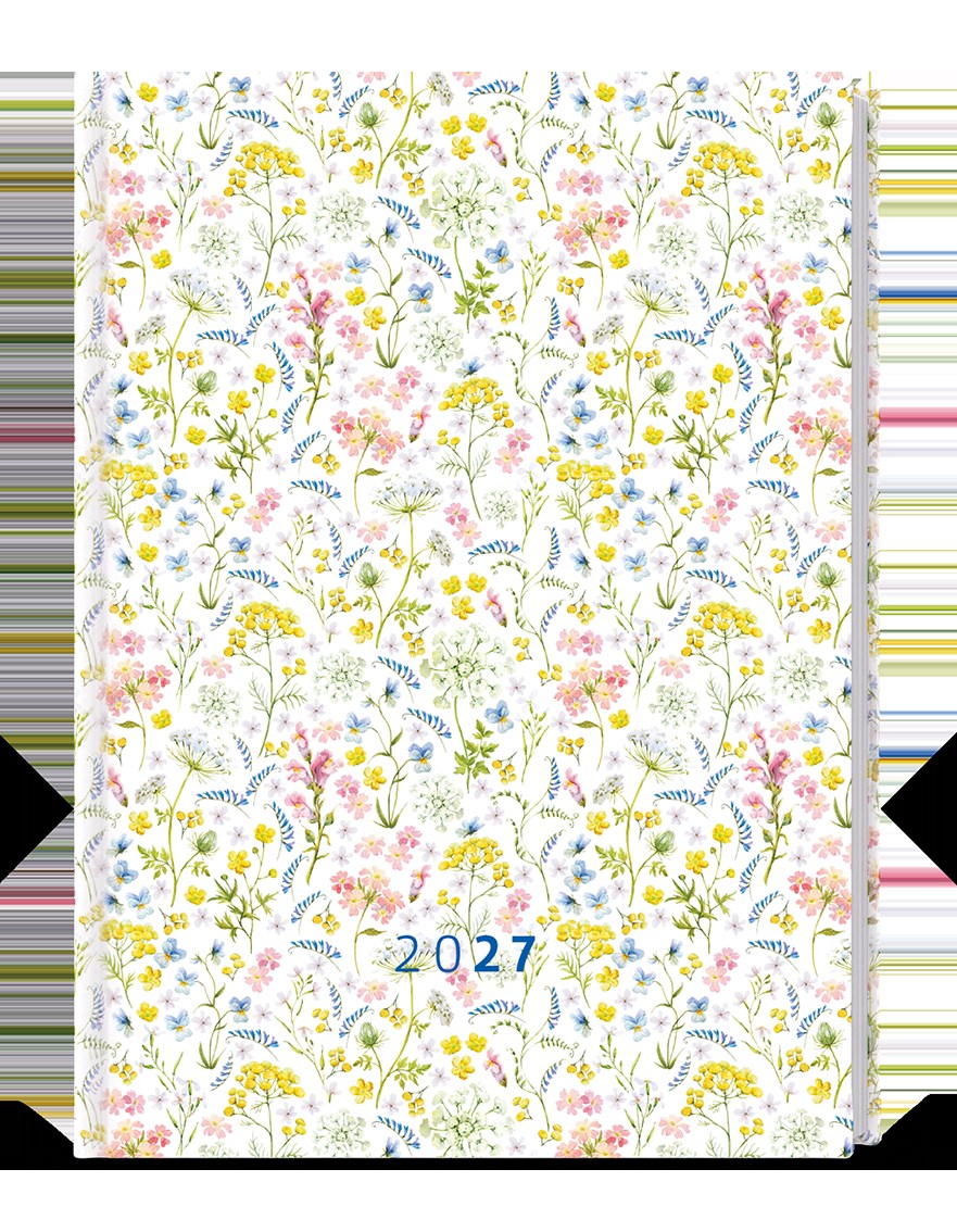 *B27  BTT9-2-27  Týdenní diář - Tomáš - Lamino - A4 - Květinky