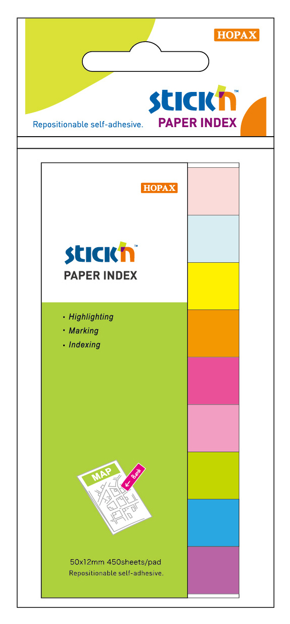 Bloček samolepicí značkovací 50x12mm, Stick'n, 9x50 l 21689