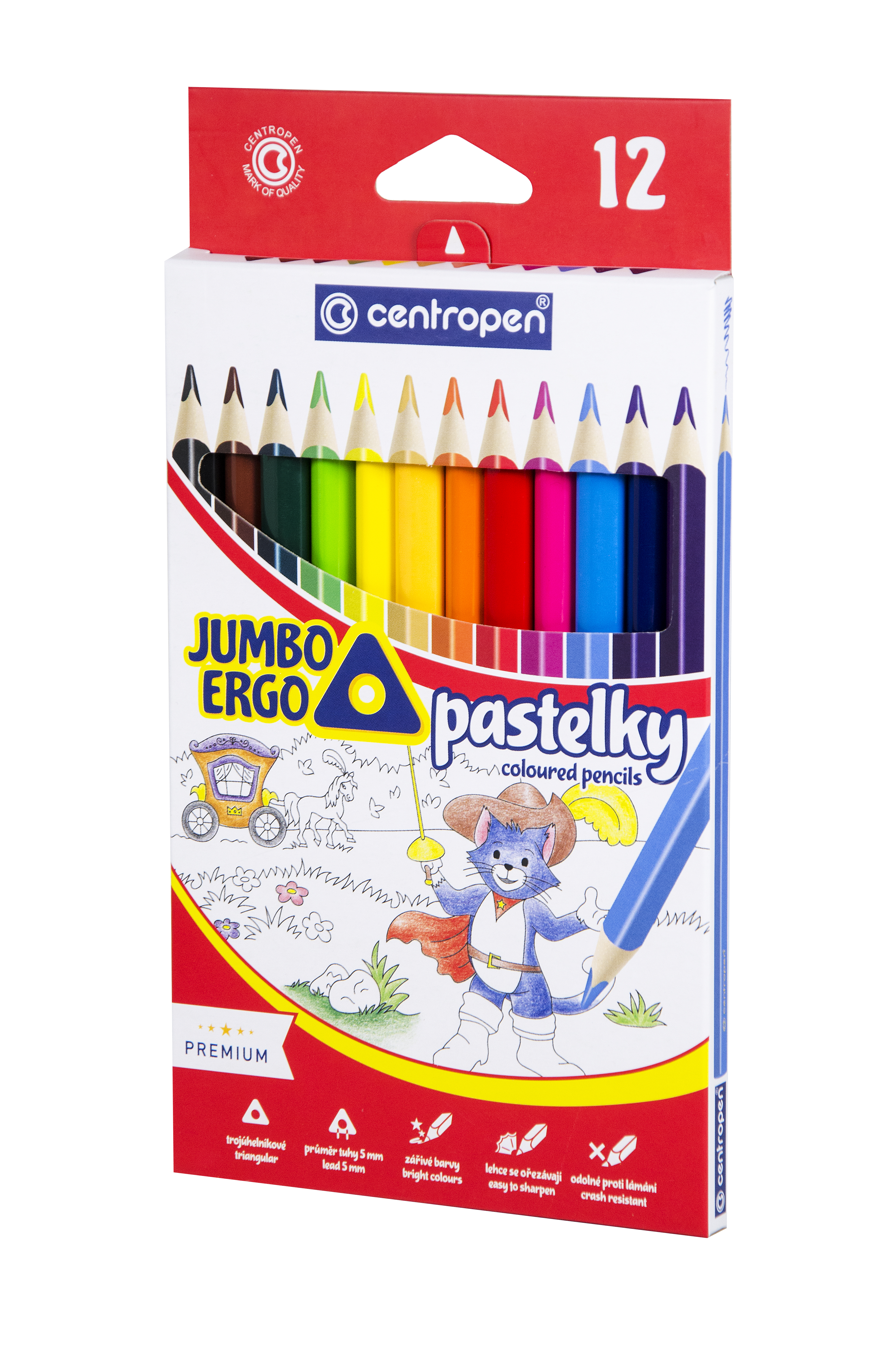 CENTROPEN Pastelky 9522/12 Jumbo ergo