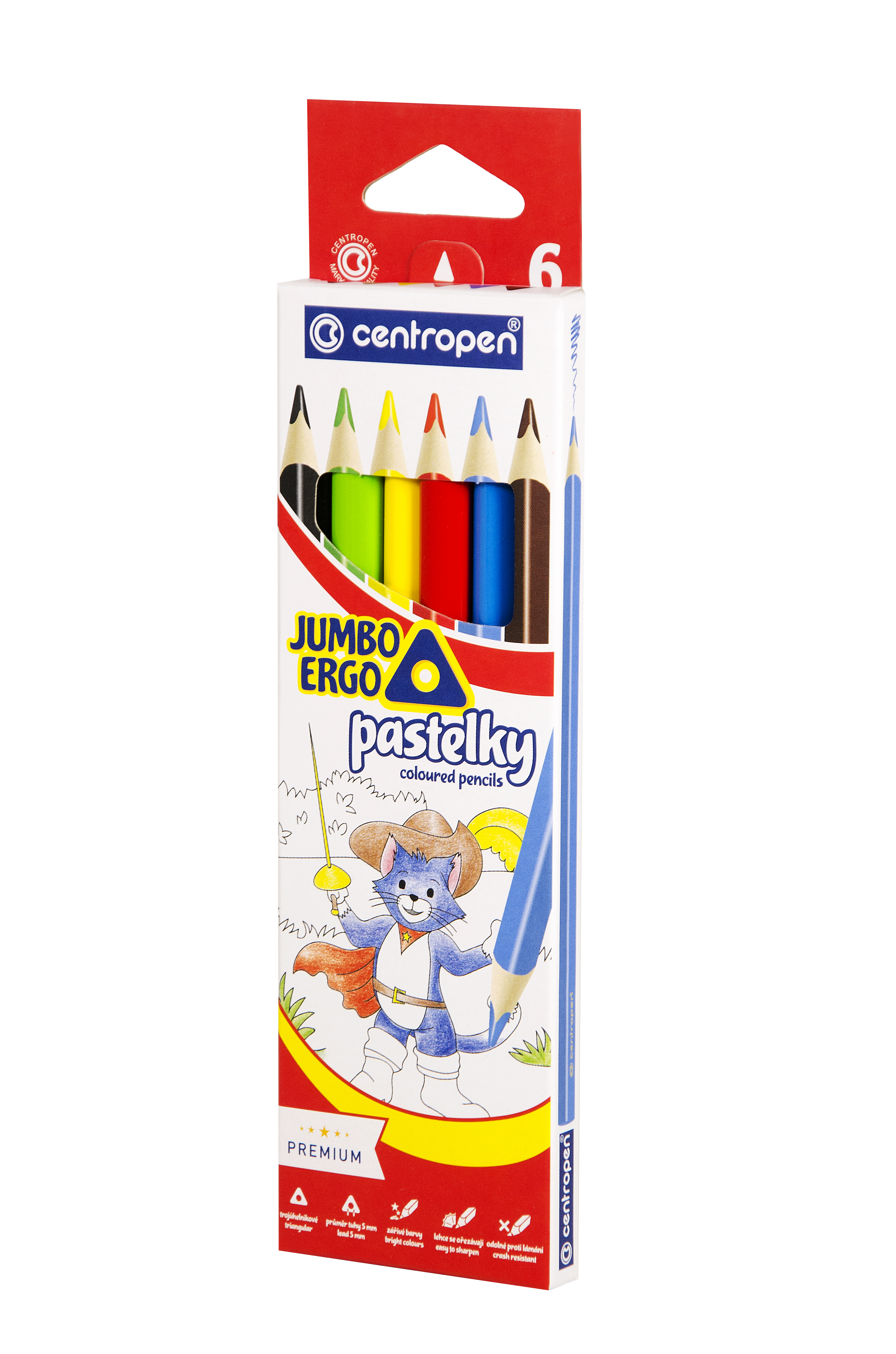 CENTROPEN Pastelky 9522/6 Jumbo ergo