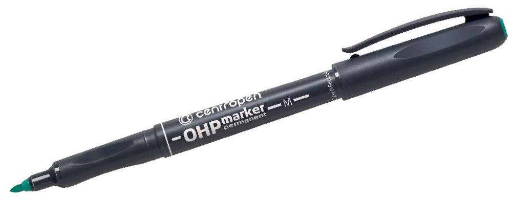 CENTROPEN popisovač 2637 zelený M OHP permanent