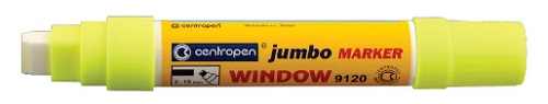 CENTROPEN značkovač 9120 žlutý JUMBO WINDOW