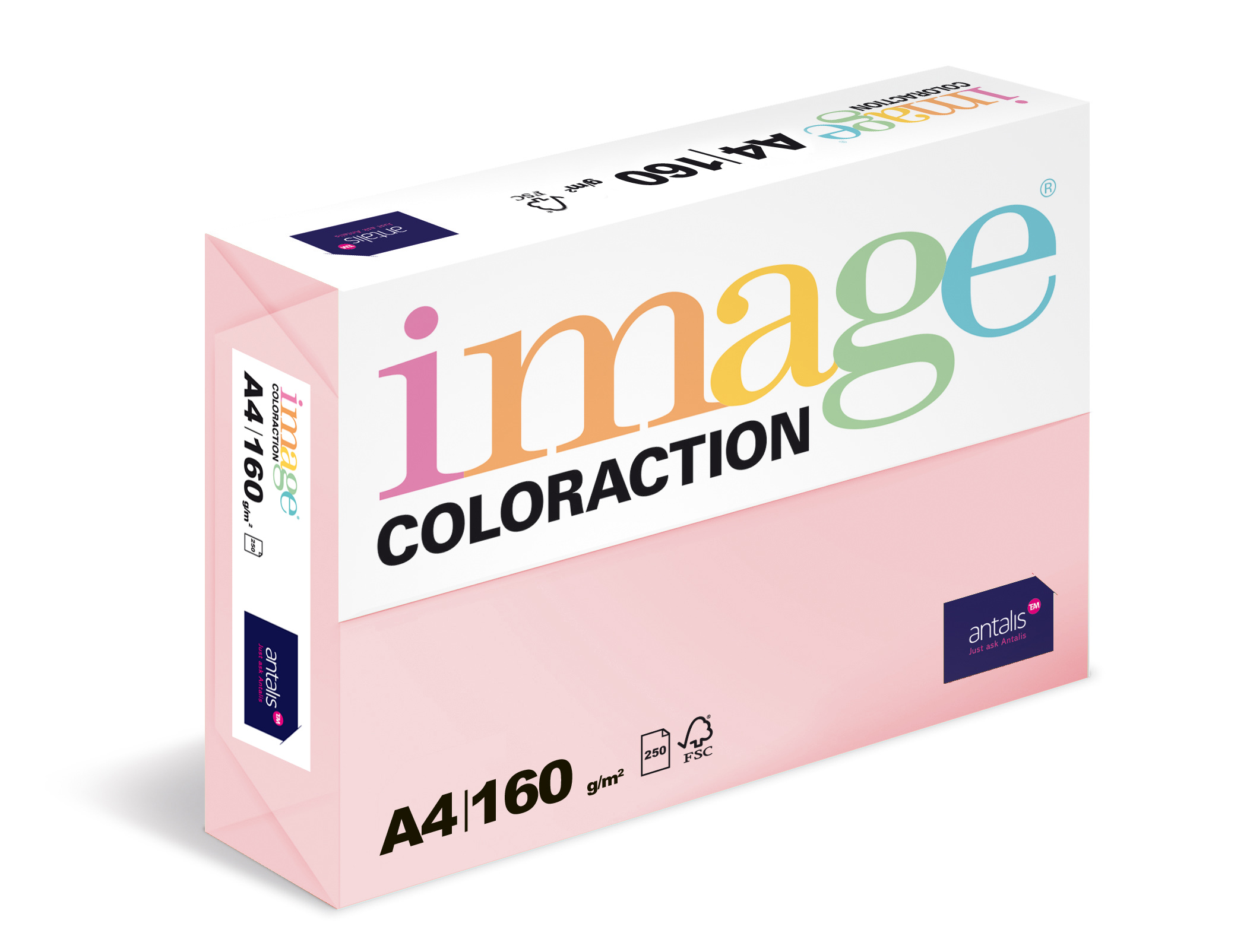 Coloraction A4 160g 74 Tropic - pastel. růžová/250 382083