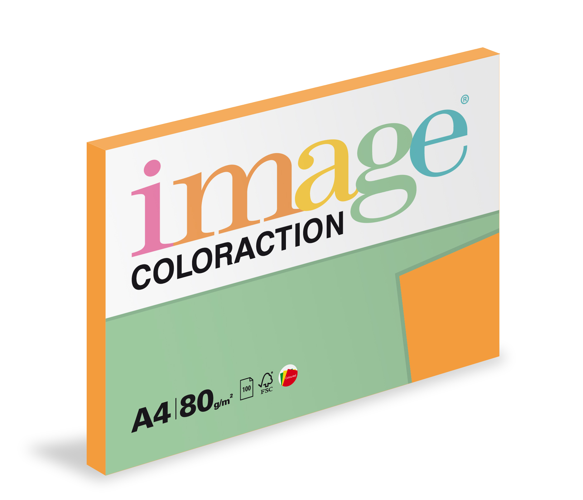 Coloraction A4  80g 10 Venezia - sytá oranžová/100 393501