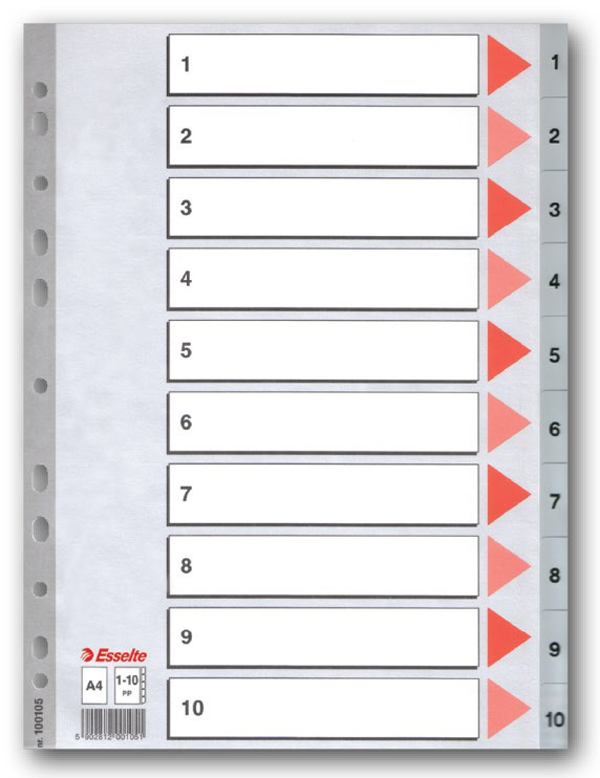ESSELTE 100112 plastový rejstřík A4 A-Z