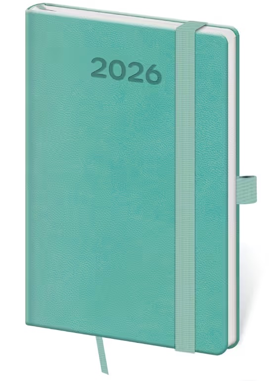 *H26  DPP436-08-26   Diář týdenní kapesní Print Pop - světle zelená , 90x140