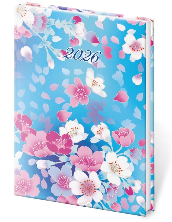 *H26  DV427-34-26   Diář týdenní kapesní A7 Vario Lyra - Blossom , 71x105