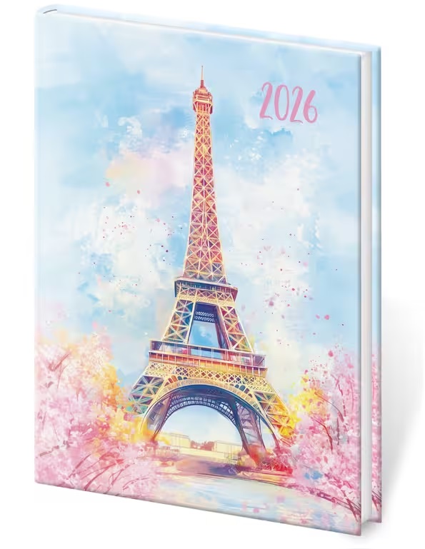 *H26  DV427-37-26   Diář týdenní kapesní A7 Vario Lyra - Paris , 71x105