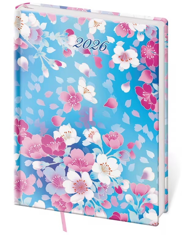 *H26  DV432-34-26   Diář denní B6 Vario Lyra - Blossom , 120x165