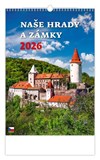 *H26  N104-26  nástěnný kalendář  Naše hrady a zámky , 315x450(70)