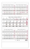 *H26  N212-26  nástěnný kalendář  Pětiměsíční šedý , 315x450(70)