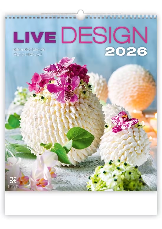*H26  N260-26  nástěnný kalendář  Live Design , 450x520(70)
