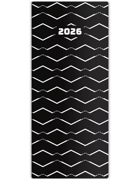 *H26  PN01-03-26  PVC Diář kapesní - Napoli měsíční - design 3 , 77x178