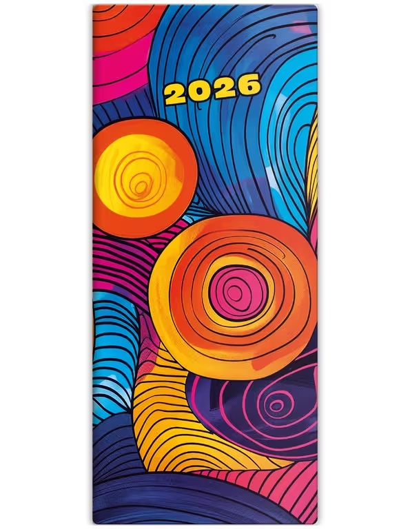 *H26  PN01-04-26  PVC Diář kapesní - Napoli měsíční - design 4 , 77x178