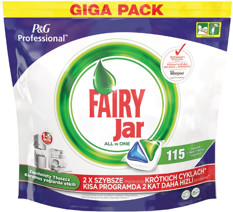 Jar FAIRY  ALL in ONE Profesional - kapsle do myčky 115 ks  