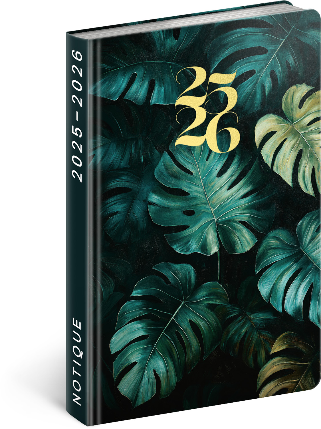 *P26  PGD-35532-V  NOTIQUE 18měsíční diář Petito – Monstera 2025/2026, 11 x 17 cm