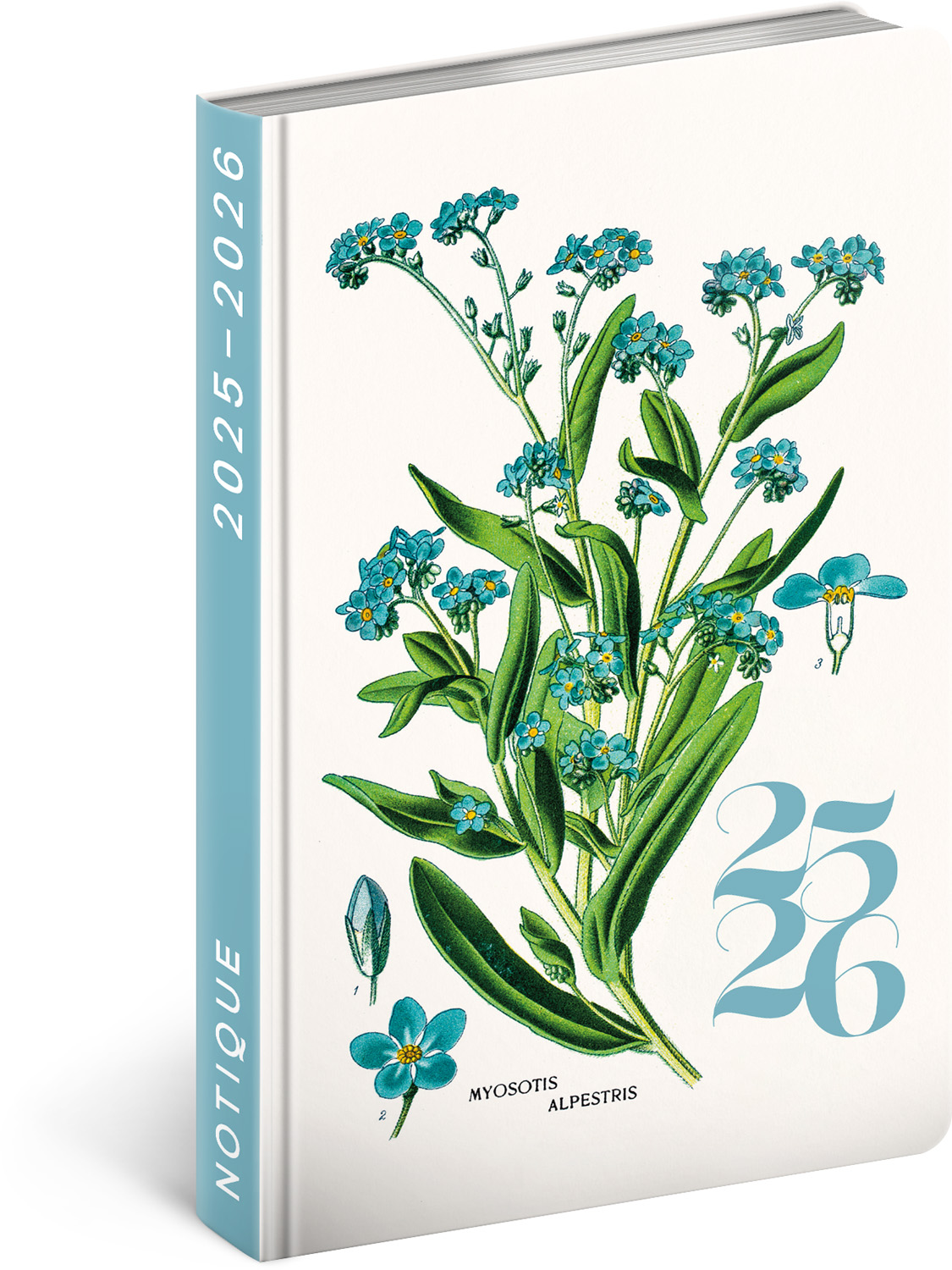 *P26  PGD-35534-V  NOTIQUE 18měsíční diář Petito – Herbář 2025/2026, 11 x 17 cm