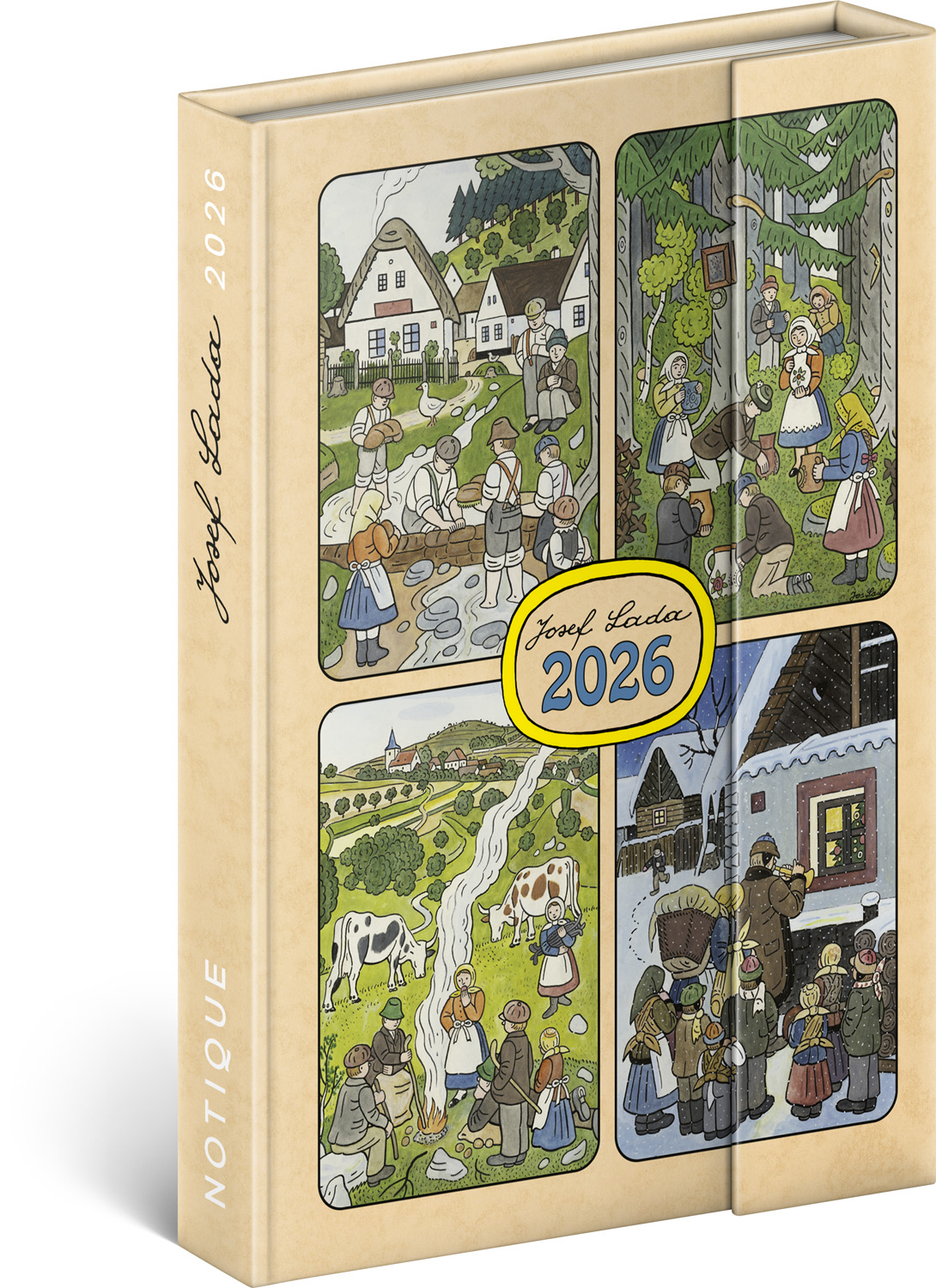 *P26  PGD-35570-V  NOTIQUE Týdenní magnetický diář Josef Lada 2026, 11 x 16 cm