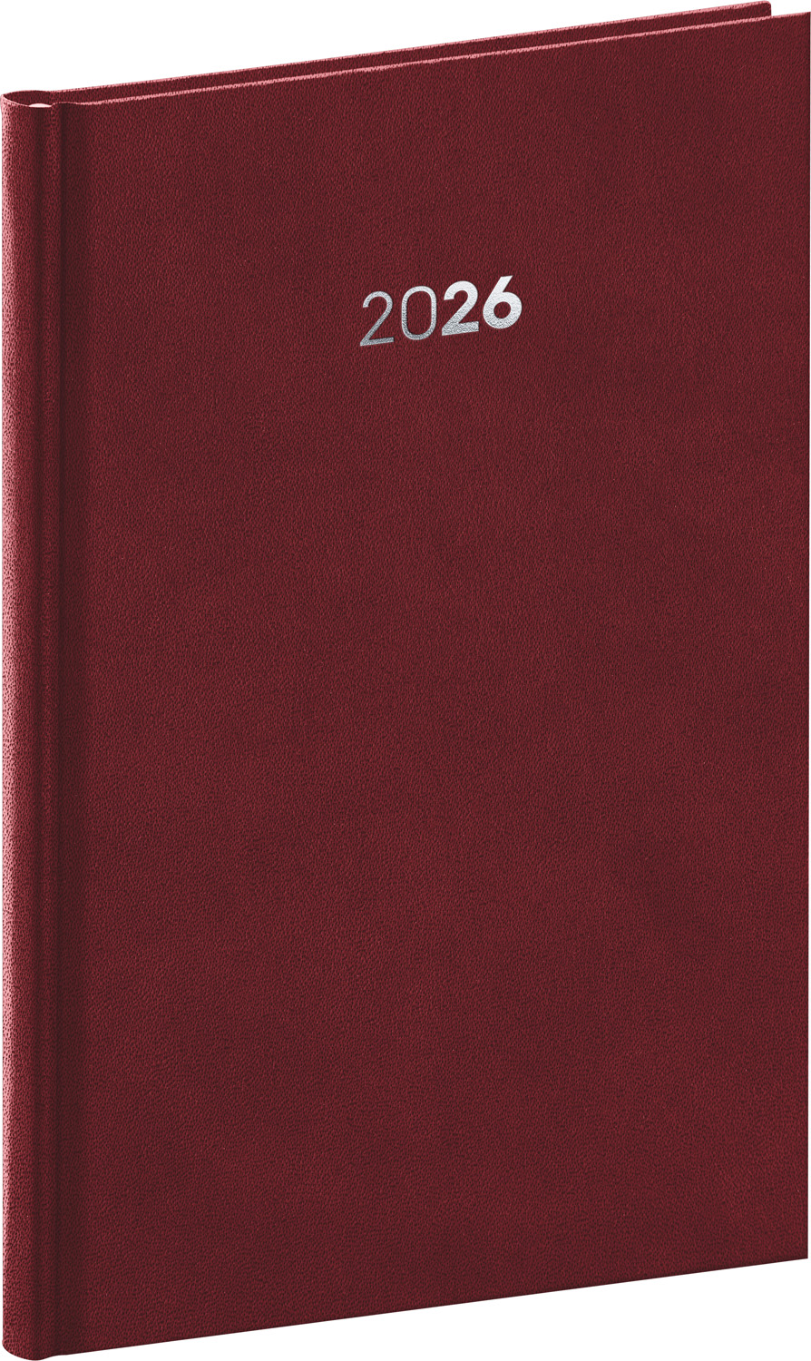 *P26  PGD-TA5BA-6127  NOTIQUE Týdenní diář Balakon 2026, bordó, 15 x 21 cm